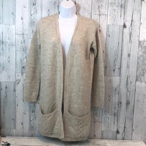 Elodie Open Front Long Cardigan Small